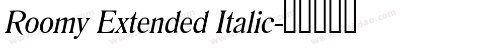 Roomy Extended Italic字体转换